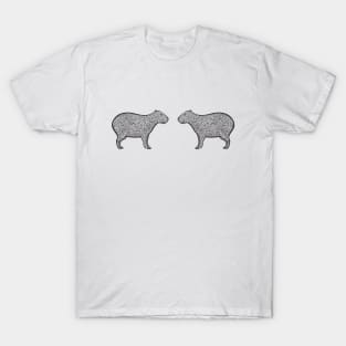 Capybaras in Love - cute capybara design - light colors T-Shirt